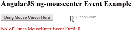 Angularjs ng-mouseenter event example result
