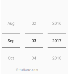 Android DatePicker with only spiner mode example