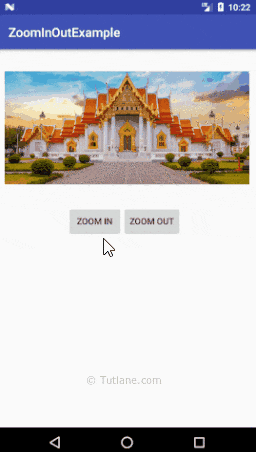 Android Zoom In and Zoom Out Animations with Example Result