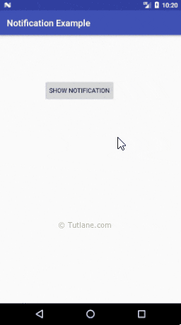 Android Notifications Example Result