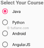 Android RadioButton with Examples - Tutlane