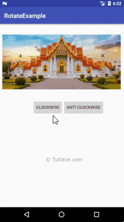 Android Rotate Animations (Clockwise / Anti Clockwise) with Example Result
