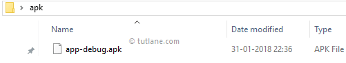 Android Generated Build APK file in Folder Path