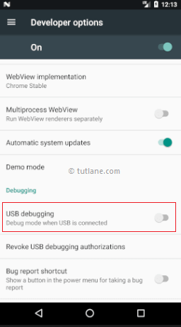 Android Enable USB Debugging Option in Settings