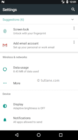 Open the Settings Section on Android Mobile Phone