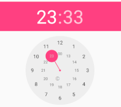 Android TimePicker Dialog in Clock Mode Example Diagram