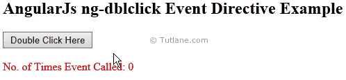 Angularjs ng-dblclick Event Directive Example Result