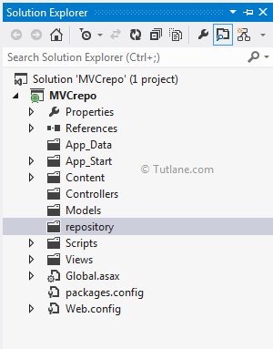 Adding repository folder in asp.net mvc application