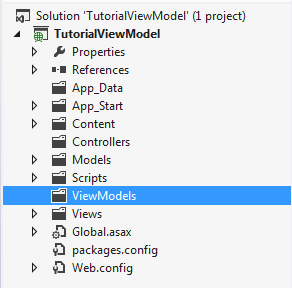 add viewmodel folder in asp.net mvc application