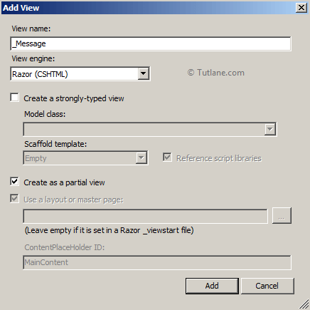 Adding partial view in asp.net mvc ajax helpers example
