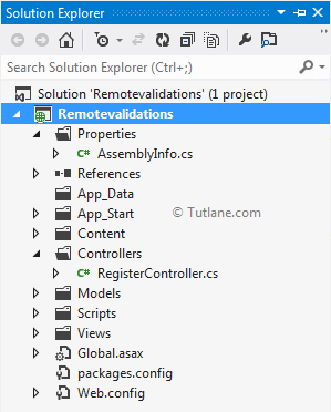 asp.net mvc remote validations project structure after adding controller