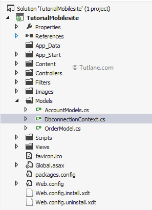 after adding dbcontext class file in models folder in asp.net mvc application