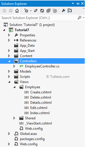 ado.net entity framework application structure in asp.net mvc