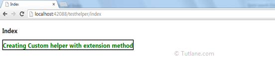 create custom html helper methods using extension methods in asp.net mvc
