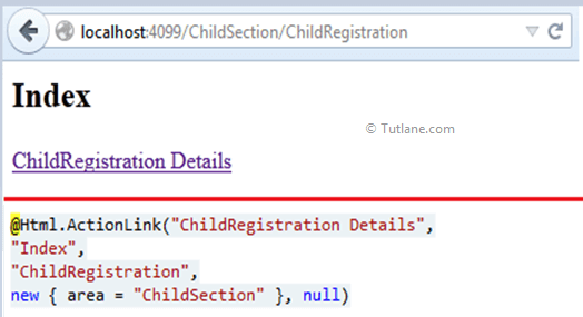 after adding areas link in asp.net mvc application