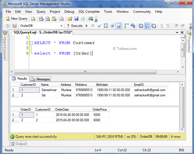 tables data in asp.net mvc applicaiton