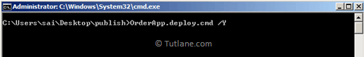 Publish Application using Deploy Command in Command Prompt