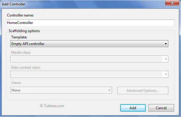 MVC controller with empty read/write actions