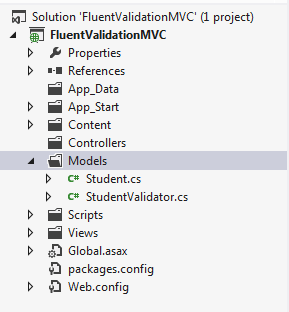 Fluent Validation Application structure in asp.net mvc application