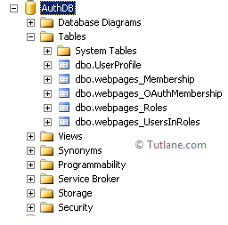 Database with asp.net mvc membership tables in oauth login