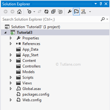 Sample asp.net mvc application project structure