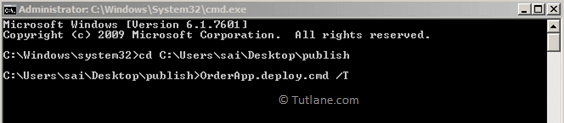 Execute deploy command in comand prompt to deploy website