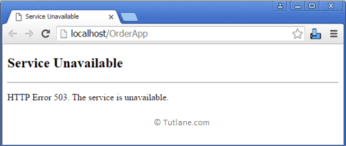 Service Unavailable HTTP Error 503 After Publishing Website