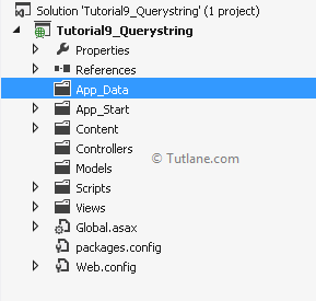 after create new asp.net mvc application for querystring demo