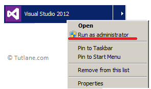 Run Visual Studio As Administrator to Publish / Deploy Application