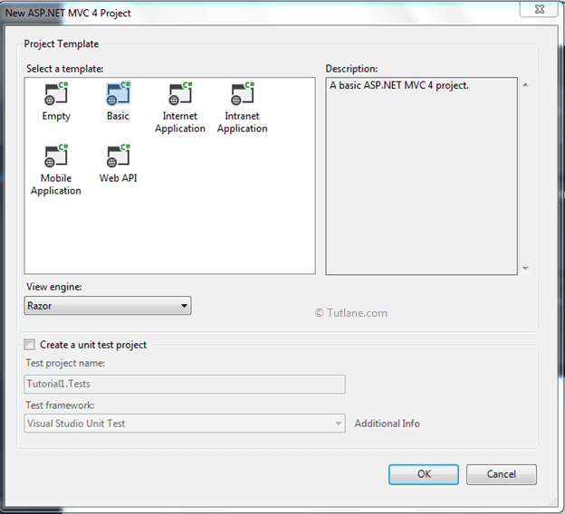 Adding basic template for mvc application