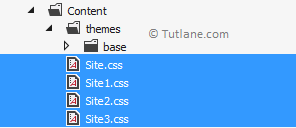 Selected style sheets we used to create bundle in asp.net mvc