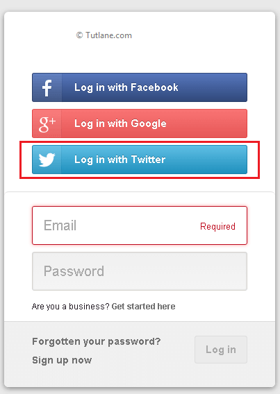 Twitter sign in option in asp.net mvc web application
