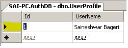 userprofile table with facebook register user details