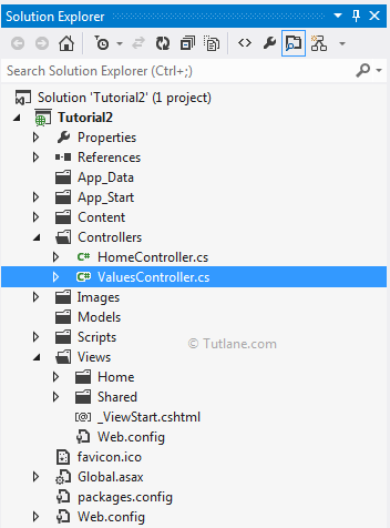 Web API Application folder structure in asp.net mvc 4 project structure