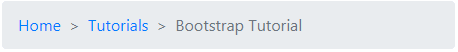 Bootstrap custom style breadcrumb example result