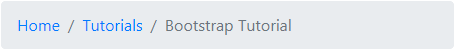 Bootstrap breadcrumb example result
