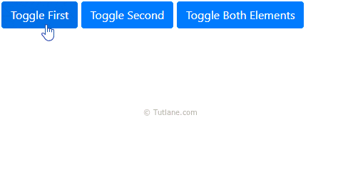Bootstrap multiple collapsible targets example result