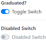 Bootstrap toggle switch example result