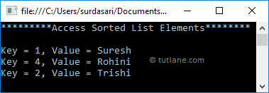 Visual Basic Remove Elements from Dictionary Object Example Result