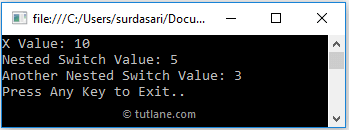 Visual Basic Nested Select...Case Statements Example Result