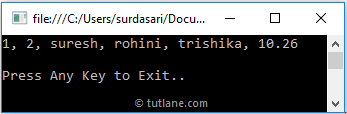 C# Params Keyword with Object Type Example Result