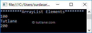 C# Remove Elements from ArrayList Example Result