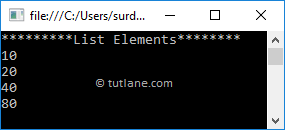 C# Remove Elements from List Example Result