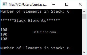 Visual Basic Stack Peek Method Example Result