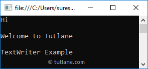 C# TextReader to Read Text from File Example Result