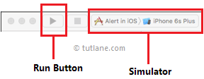 Run ios alerts app using simulator in xcode