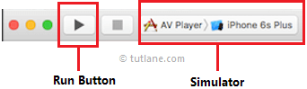 Run ios audio player app using simulator in xcode
