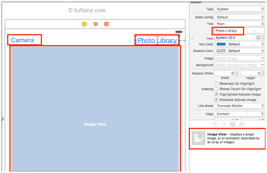 ios camera app add controls to viewcontroller in xcode