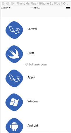 ios tableview custom cell with images application result or output