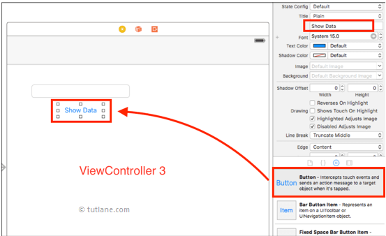 Add ui controls button, label to view controller in ios delegates application